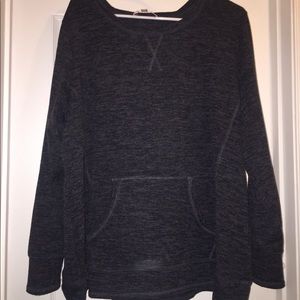 Casual heathered dark gray top